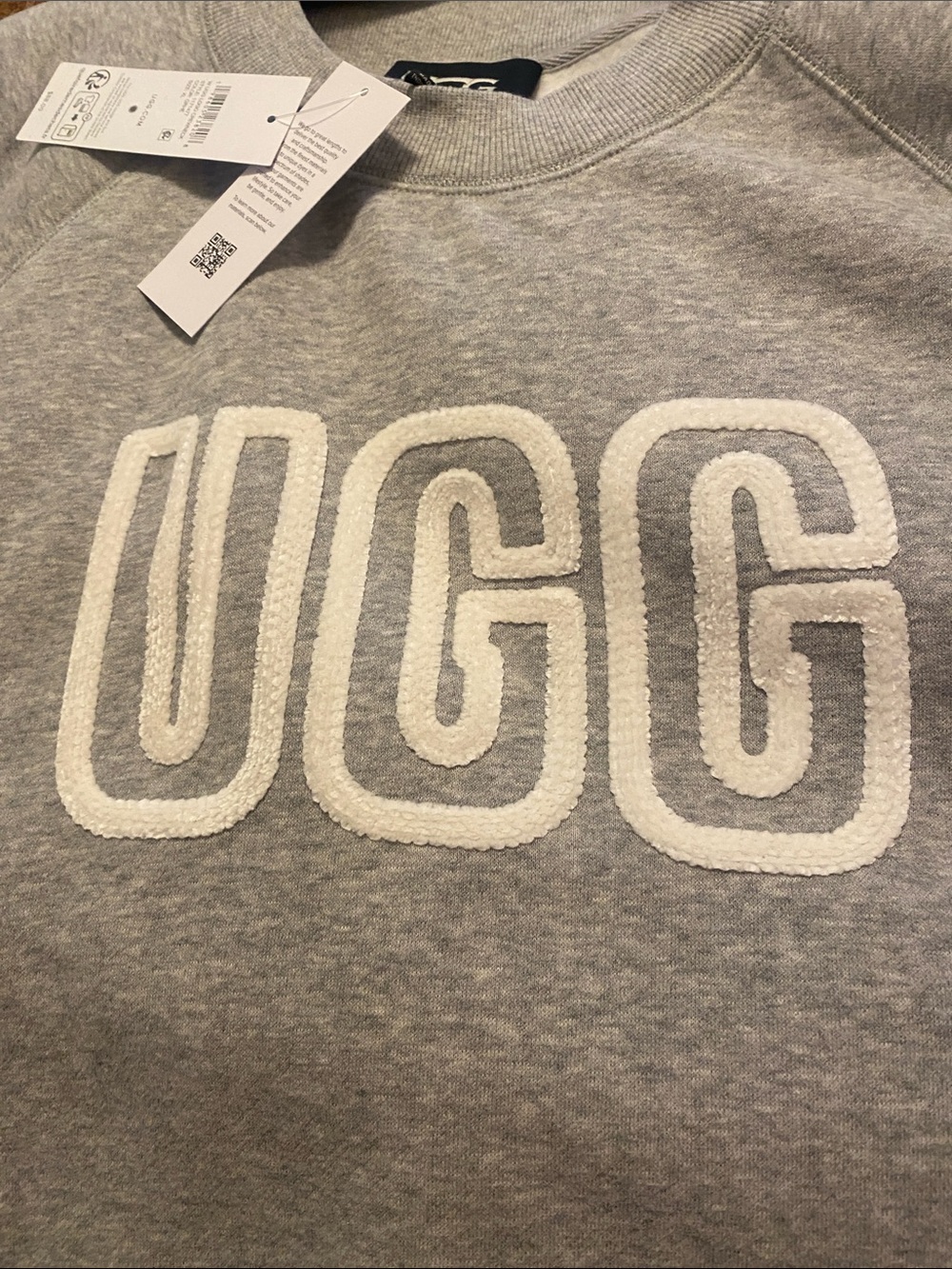 Womens UGG Logo Pullover Sweatshirt . Grey Heather. XL $88 - Picture 7 of 11